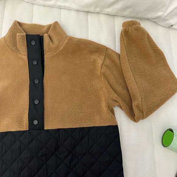 J. Crew Factory Quilted Sherpa Half Zip - Picture 9 of 16